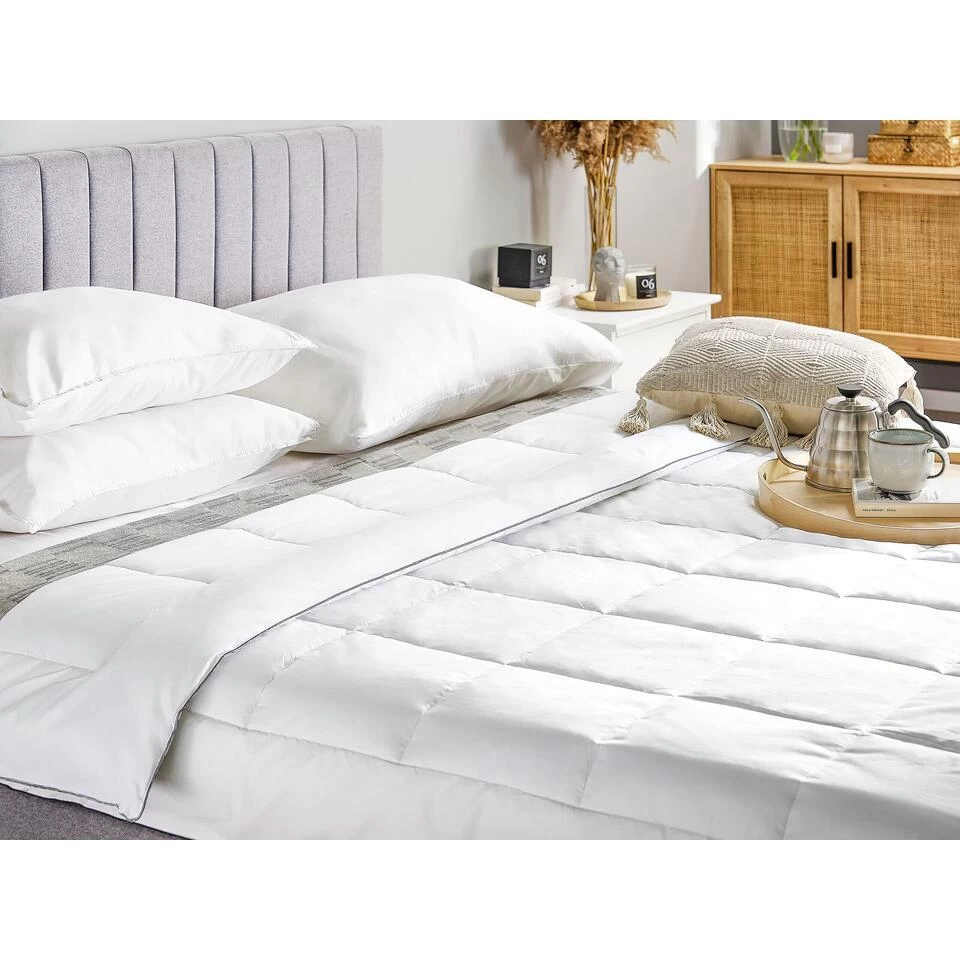 Beliani Dekbed KAMET - Wit Japara Katoen 2 Beliani Dekbed KAMET - Wit Japara Katoen - Afbeelding 2