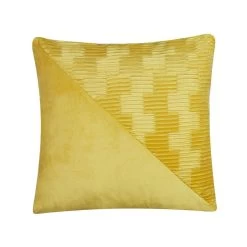 Beliani Sierkussen ORIGANUM - Geel Fluweel -Bedbekleding schommelt. 0aa53cdc18ad4a31bbab319893ad23aa