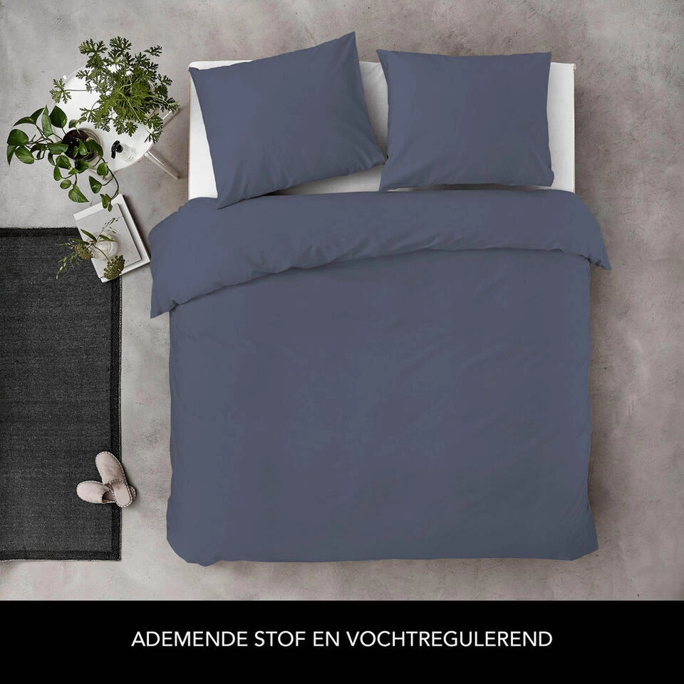Byrklund - Dekbedovertrek Sleep Softly - 200x220 Cm - Donker Blauw 2 Byrklund - Dekbedovertrek Sleep Softly - 200x220 Cm - Donker Blauw - Afbeelding 2