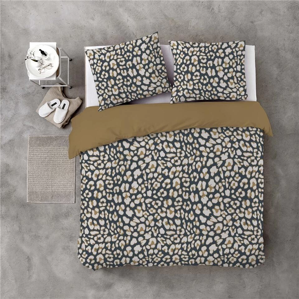 Byrklund - Dekbedovertrek Lazy Leopard - 200x220 Cm - Okergeel 3 Byrklund - Dekbedovertrek Lazy Leopard - 200x220 Cm - Okergeel - Afbeelding 3