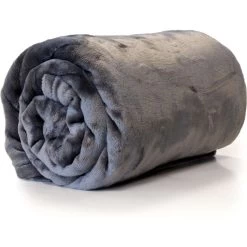 Unique Living - Fleece Plaid Enzo -130x180 Cm - Donkergrijs