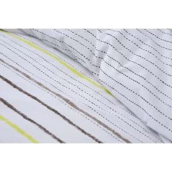 Ten Cate Katoenen Eenpersoons Dekbedovertrek - 140x200/220 - Scratch White -Bedbekleding schommelt. 1000023945 0111