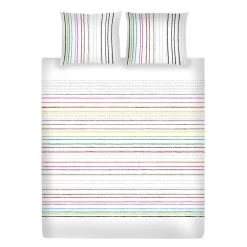 Ten Cate Katoenen Eenpersoons Dekbedovertrek - 140x200/220 - Scratch White