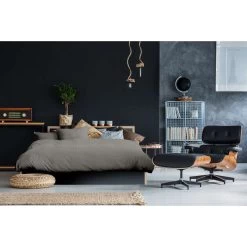 Ten Cate 100% Katoensatijnen Eenpersoons Dekbedovertrek - 140x200/220 - Taupe -Bedbekleding schommelt. 1000023973 0110