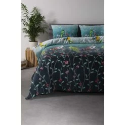 Ten Cate Katoenen Tweepersoons Dekbedovertrek - 200x200/220 - Marit Blauw -Bedbekleding schommelt. 1000024023 0110