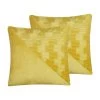 Beliani Sierkussen ORIGANUM - Geel Fluweel