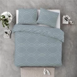 Byrklund - Dekbedovertrek Blue Graphic - 240x220 Cm - Licht Blauw 5 Byrklund - Dekbedovertrek Blue Graphic - 240x220 Cm - Licht Blauw -Bedbekleding schommelt. 1000024987 0102