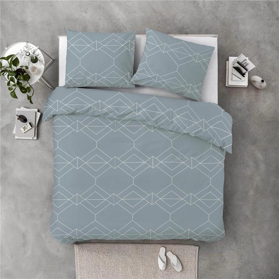 Byrklund - Dekbedovertrek Blue Graphic - 240x220 Cm - Licht Blauw 3 Byrklund - Dekbedovertrek Blue Graphic - 240x220 Cm - Licht Blauw - Afbeelding 3