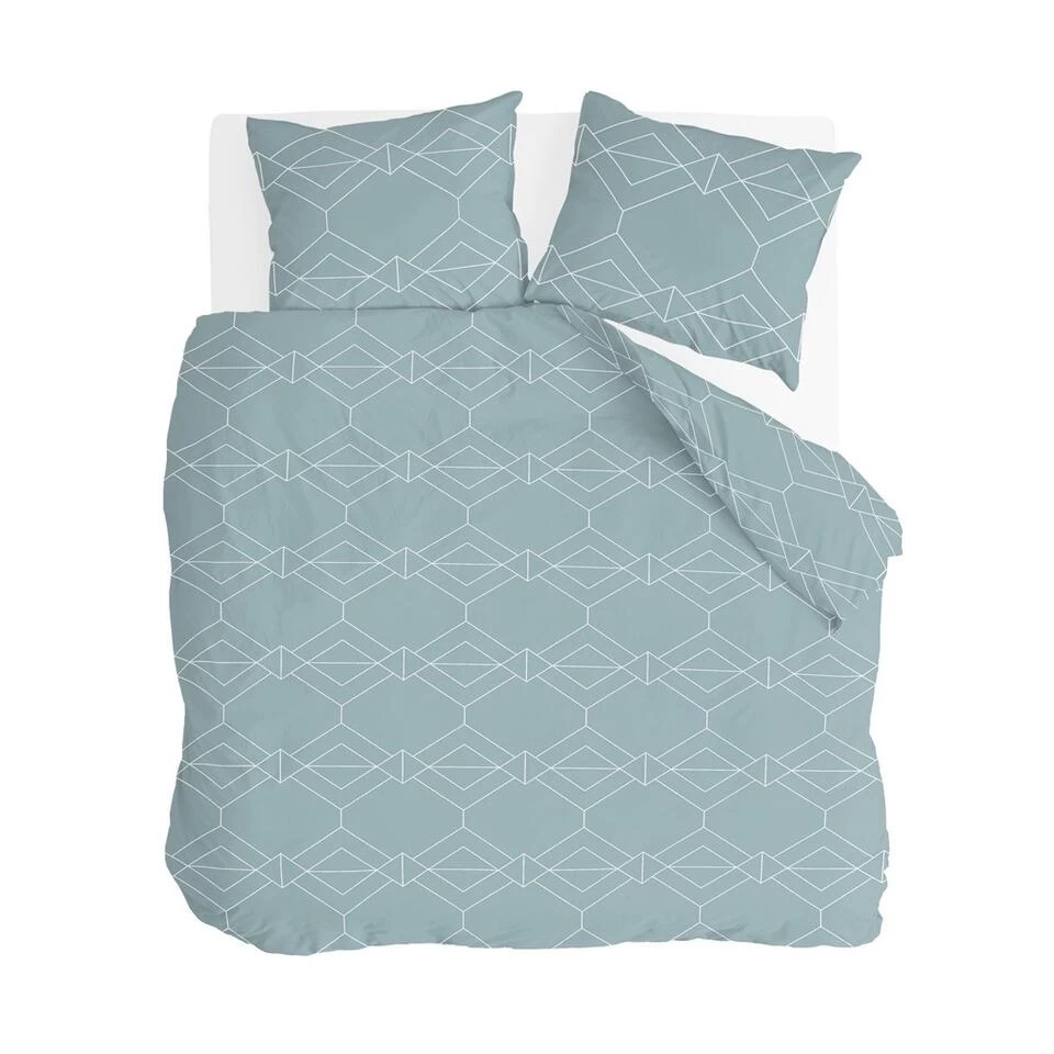 Byrklund - Dekbedovertrek Blue Graphic - 240x220 Cm - Licht Blauw 1 Byrklund - Dekbedovertrek Blue Graphic - 240x220 Cm - Licht Blauw