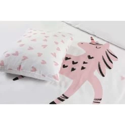 Kidzroom Unicorn Dekbedovertrek - 120x150 - Wit 6 Kidzroom Unicorn Dekbedovertrek - 120x150 - Wit -Bedbekleding schommelt. 1000025141 0102