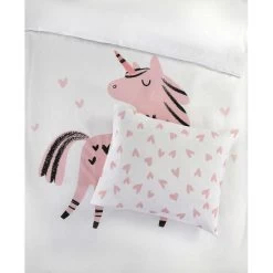 Kidzroom Unicorn Dekbedovertrek - 120x150 - Wit 7 Kidzroom Unicorn Dekbedovertrek - 120x150 - Wit -Bedbekleding schommelt. 1000025141 0103