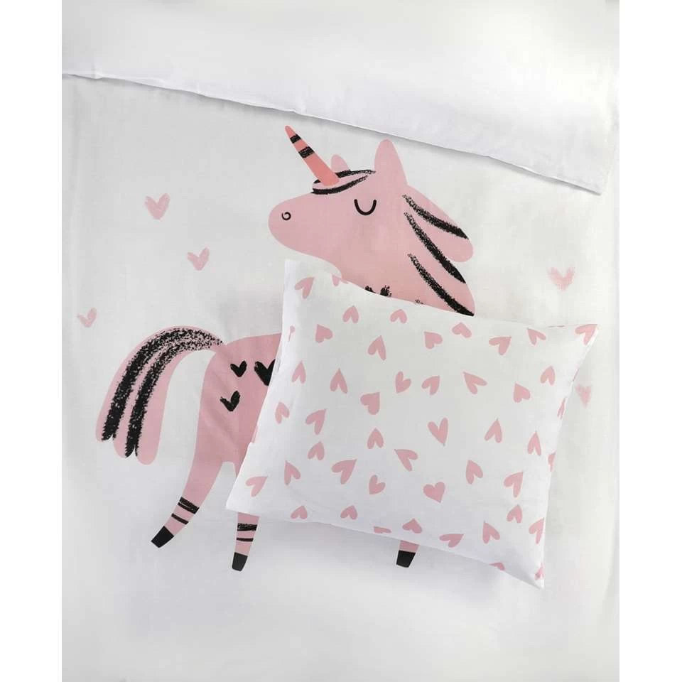 Kidzroom Unicorn Dekbedovertrek - 120x150 - Wit 4 Kidzroom Unicorn Dekbedovertrek - 120x150 - Wit - Afbeelding 4