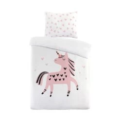 Kidzroom Unicorn Dekbedovertrek - 120x150 - Wit