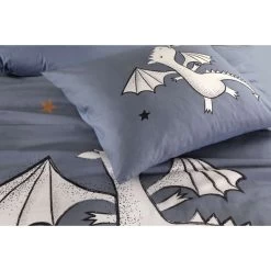 Kidzroom Dragon Dekbedovertrek - 140x200 - Blauw 7 Kidzroom Dragon Dekbedovertrek - 140x200 - Blauw -Bedbekleding schommelt. 1000025147 0103