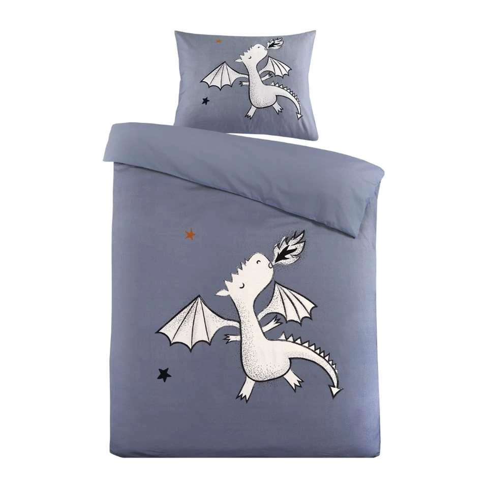 Kidzroom Dragon Dekbedovertrek - 140x200 - Blauw 1 Kidzroom Dragon Dekbedovertrek - 140x200 - Blauw