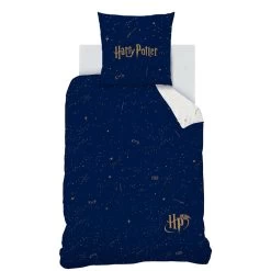 Harry Potter Dekbedovertrek Iconic - Eenpersoons - 140 X 200 Cm - Katoen -Bedbekleding schommelt. 1000025458 0102
