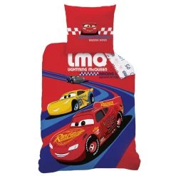 Disney Cars Dekbedovertrek Racing - Eenpersoons - 140 X 200 Cm - Katoen -Bedbekleding schommelt. 1000025557 0103