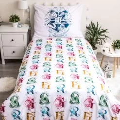 Harry Potter Dekbedovertrek - Eenpersoons - 140 X 200 Cm - Katoen -Bedbekleding schommelt. 1000025578 0103