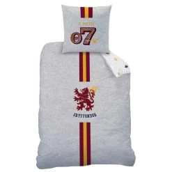 Harry Potter Dekbedovertrek Team Gryffindor - 140 X 200 Cm + 63 X 63 Cm - Katoen -Bedbekleding schommelt. 1000025584 0102