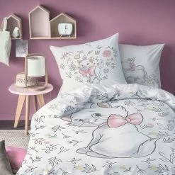 Disney Aristocats Dekbedovertrek, Champetre - 140 X 200 Cm + 63 X 63 Cm - Katoen -Bedbekleding schommelt. 1000025623 0102