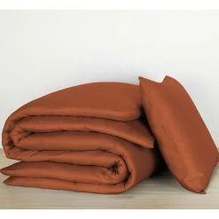 De Witte Lietaer Dekbedovertrek Katoen Satijn Olivia - 140 X 200/220 Cm - Bruin -Bedbekleding schommelt. 1000028706 0103