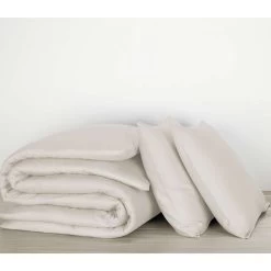 De Witte Lietaer Dekbedovertrek Katoen Satijn Olivia - 240 X 220 Cm - Beige -Bedbekleding schommelt. 1000028723 0102