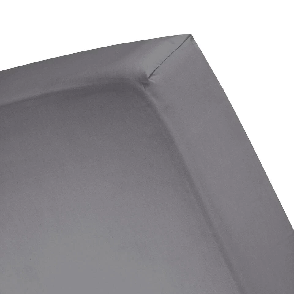 Cinderella Hoeslaken - Tot 35cm Matrasdikte - Katoen - 180x220 Cm - Antraciet 1 Cinderella Hoeslaken - Tot 35cm Matrasdikte - Katoen - 180x220 Cm - Antraciet