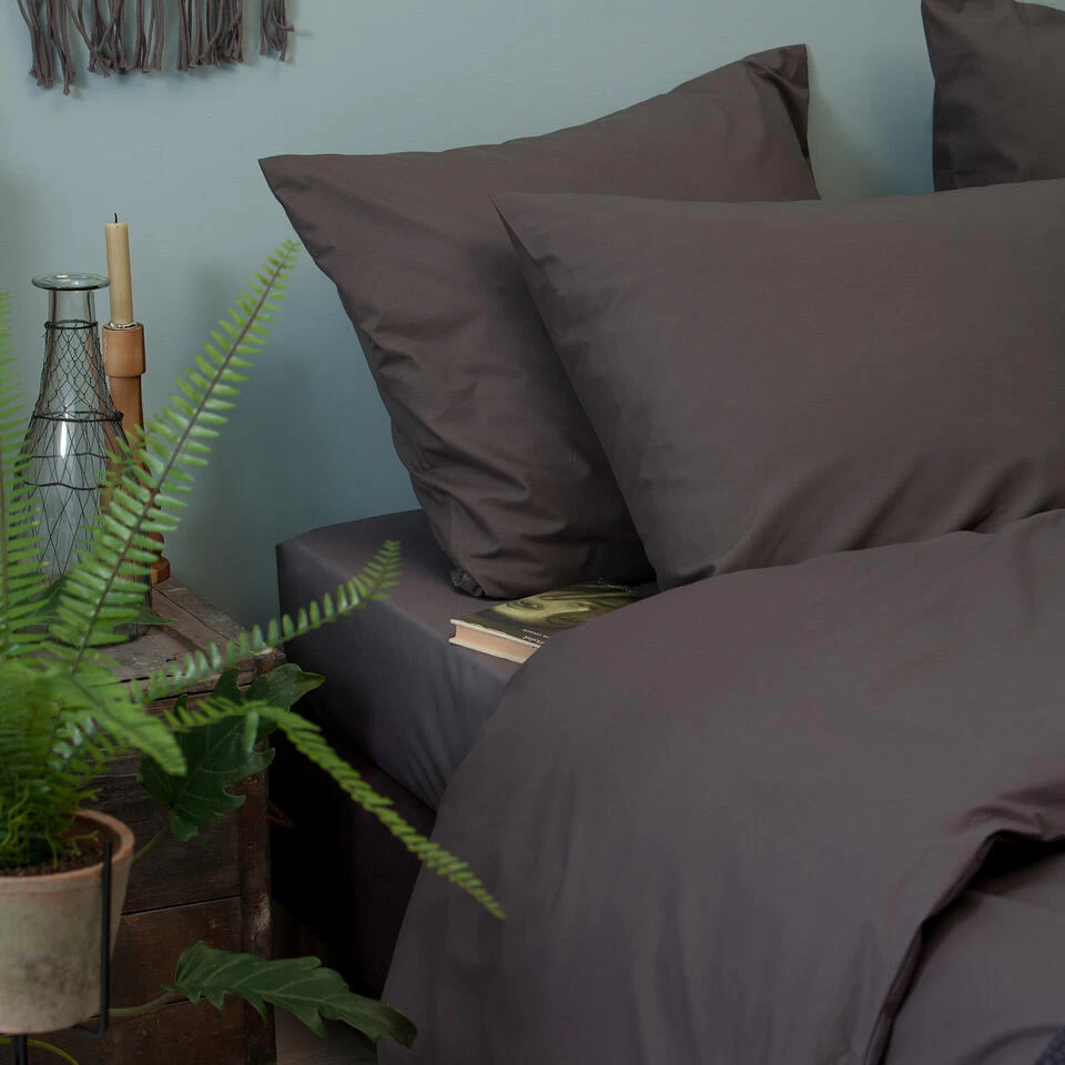 Cinderella Dekbedovertrek Weekend - Katoen - 260x200/220 Cm - Antraciet 3 Cinderella Dekbedovertrek Weekend - Katoen - 260x200/220 Cm - Antraciet - Afbeelding 3