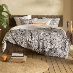 De Witte Lietaer Dekbedovertrek Zebra - 260 X 240 Cm - Katoen Satijn -Bedbekleding schommelt. 1000031352 0102