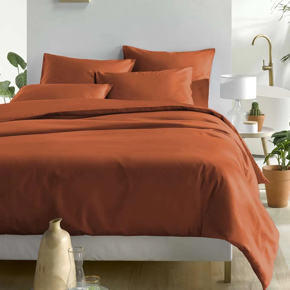 De Witte Lietaer Dekbedovertrek Katoen Satijn Olivia - 260 X 240 Cm - Bruin 2 De Witte Lietaer Dekbedovertrek Katoen Satijn Olivia - 260 X 240 Cm - Bruin - Afbeelding 2