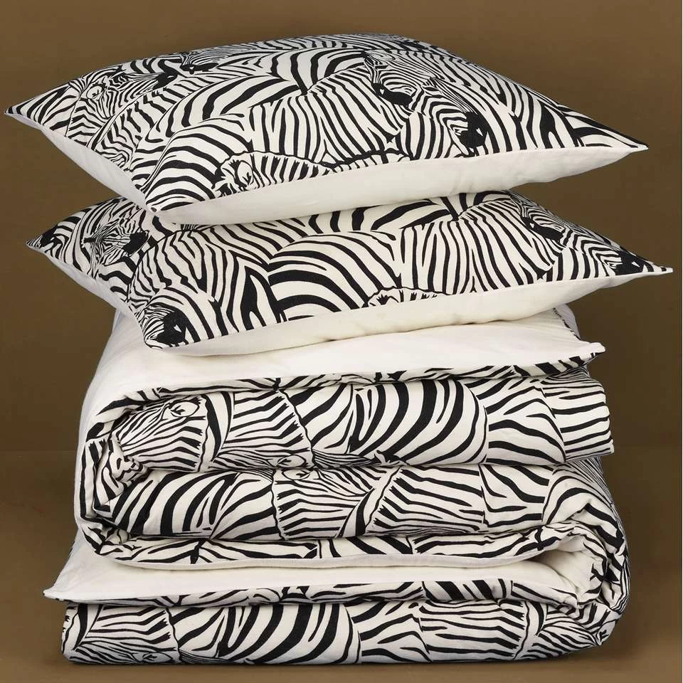 De Witte Lietaer Dekbedovertrek Zebra Cream - 260 X 240 Cm - Katoen Flanel 2 De Witte Lietaer Dekbedovertrek Zebra Cream - 260 X 240 Cm - Katoen Flanel - Afbeelding 2