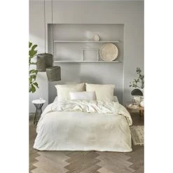 Walra - Dekbedovertrek Vintage Cotton - 200x220 Cm - Naturel -Bedbekleding schommelt. 1000034110 0103