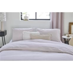 Walra - Dekbedovertrek Vintage Cotton - 140x220 Cm - Lila -Bedbekleding schommelt. 1000034112 0102