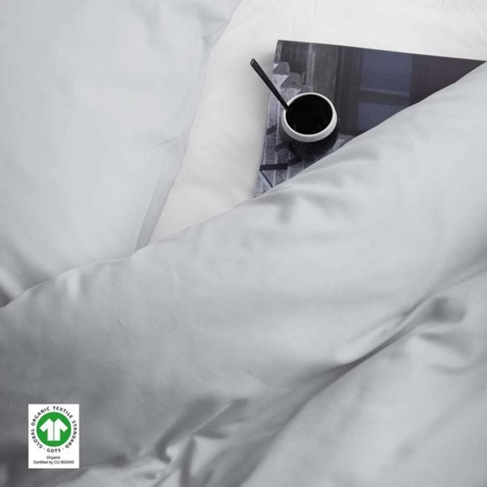 Damai Dekbedovertrek Organic Satijn Light Grey-Lits-jumeaux (260 X 200/220 Cm) 4 Damai Dekbedovertrek Organic Satijn Light Grey-Lits-jumeaux (260 X 200/220 Cm) - Afbeelding 4
