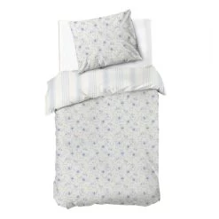 Dindi Home - Dekbedovertrek English Breakfast - 140x220 Cm - Blauw