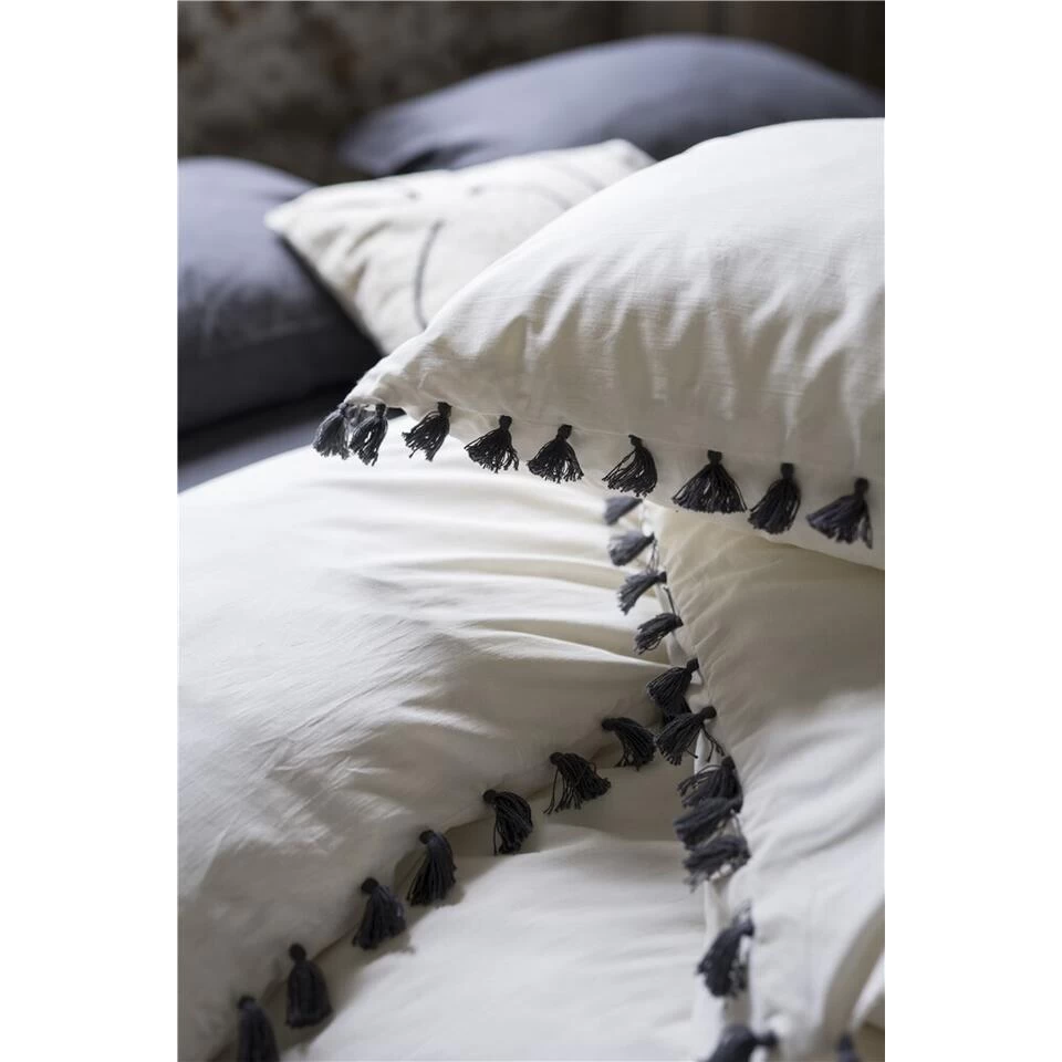 Dindi Home - Dekbedovertrek Fleeky Fringes - 240x220 Cm - Wit 2 Dindi Home - Dekbedovertrek Fleeky Fringes - 240x220 Cm - Wit - Afbeelding 2