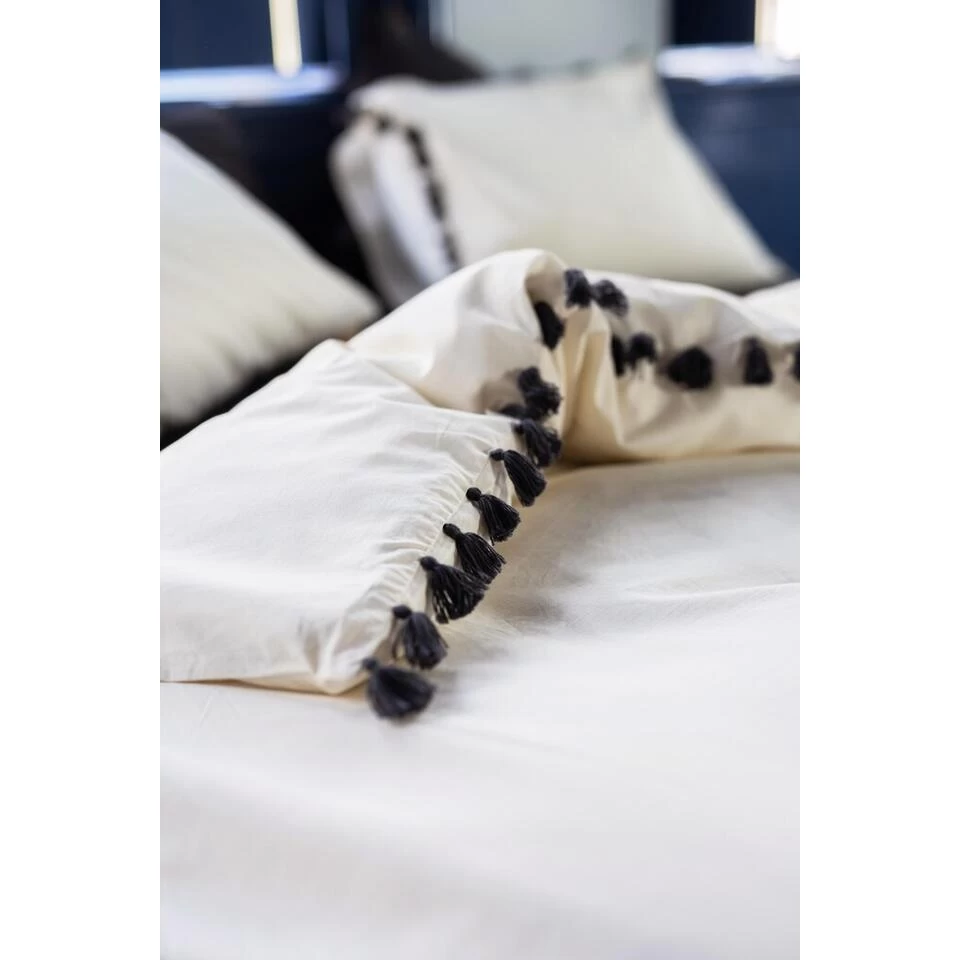 Dindi Home - Dekbedovertrek Fleeky Fringes - 240x220 Cm - Wit 4 Dindi Home - Dekbedovertrek Fleeky Fringes - 240x220 Cm - Wit - Afbeelding 4