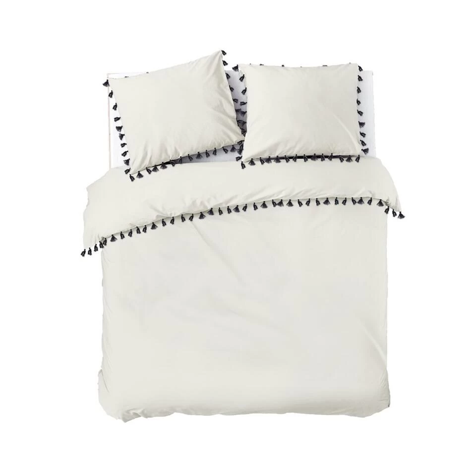 Dindi Home - Dekbedovertrek Fleeky Fringes - 240x220 Cm - Wit 1 Dindi Home - Dekbedovertrek Fleeky Fringes - 240x220 Cm - Wit