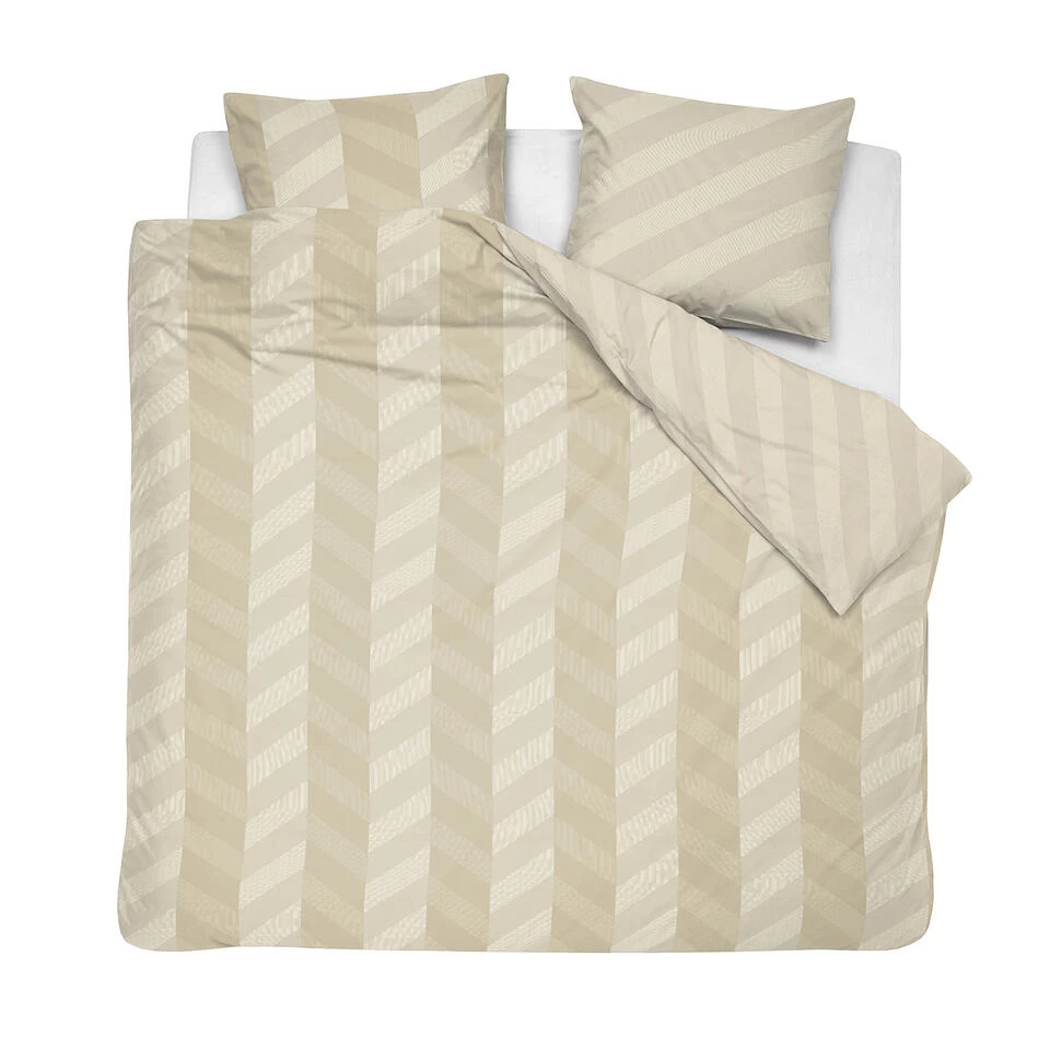 Damai Dekbedovertrek Atomy - Satijn - 200x200/220 Cm - Soft Beige 1 Damai Dekbedovertrek Atomy - Satijn - 200x200/220 Cm - Soft Beige