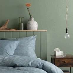 Cinderella Dekbedovertrek Lyn - Katoen - 260x200/220 Cm - Petrol -Bedbekleding schommelt. 1000034653 0103