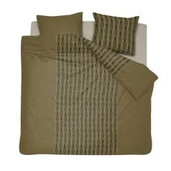 Damai Dekbedovertrek Kente - Katoen - 260x200/220 Cm - Olive Green