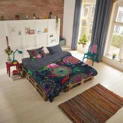 HIP Dekbedovertrek "Abbra" - Multi - (140x220 Cm) -Bedbekleding schommelt. 1000035267 0102