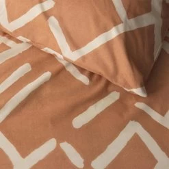 Damai Dekbedovertrek Kline - Katoen - 260x200/220 Cm - Caramel -Bedbekleding schommelt. 1000035340 0102