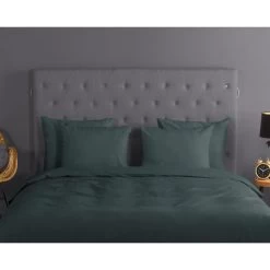 Good Morning Dekbedovertrek "Uni D.Green" - Groen - (200x220 Cm) -Bedbekleding schommelt. 1000035734 0110