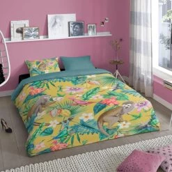 Good Morning Dekbedovertrek "Meet" - Oker - (140x220 Cm) -Bedbekleding schommelt. 1000035823 0102