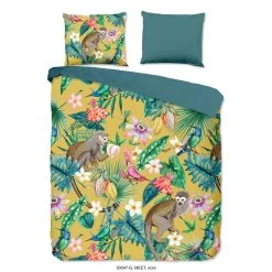 Good Morning Dekbedovertrek "Meet" - Oker - (140x220 Cm)