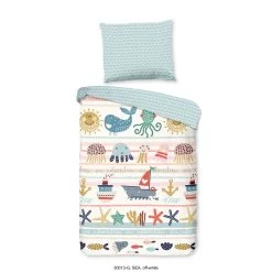 Good Morning Dekbedovertrek "Sea" - Multi - (120x150 Cm)