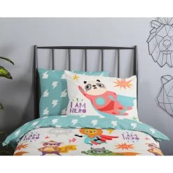 Good Morning Dekbedovertrek "Booh" - Multi - (100x135 Cm) -Bedbekleding schommelt. 1000035843 0110