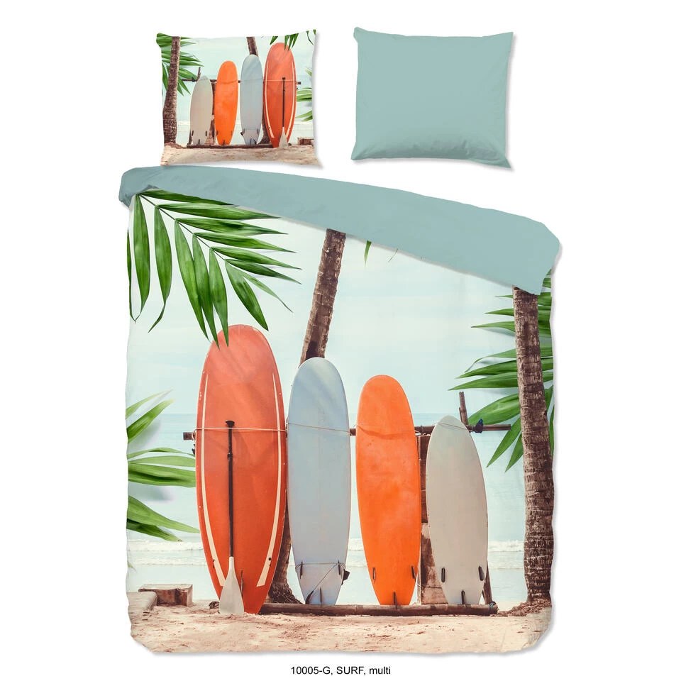 Good Morning Dekbedovertrek "Surf" - Multi - (140x220 Cm) 1 Good Morning Dekbedovertrek "Surf" - Multi - (140x220 Cm)