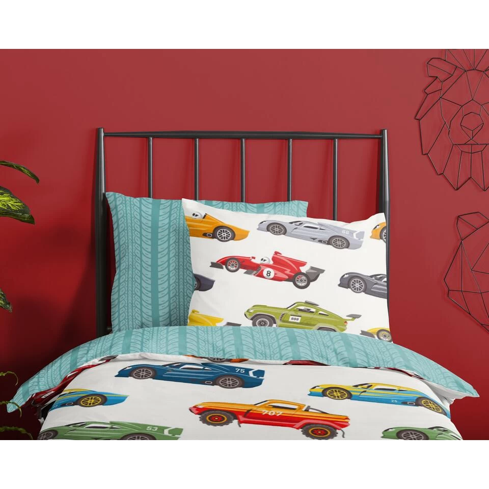 Good Morning Dekbedovertrek "Race" - Multi - (100x135 Cm) 3 Good Morning Dekbedovertrek "Race" - Multi - (100x135 Cm) - Afbeelding 3
